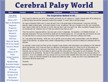 Tablet Screenshot of cerebralpalsyworld.com